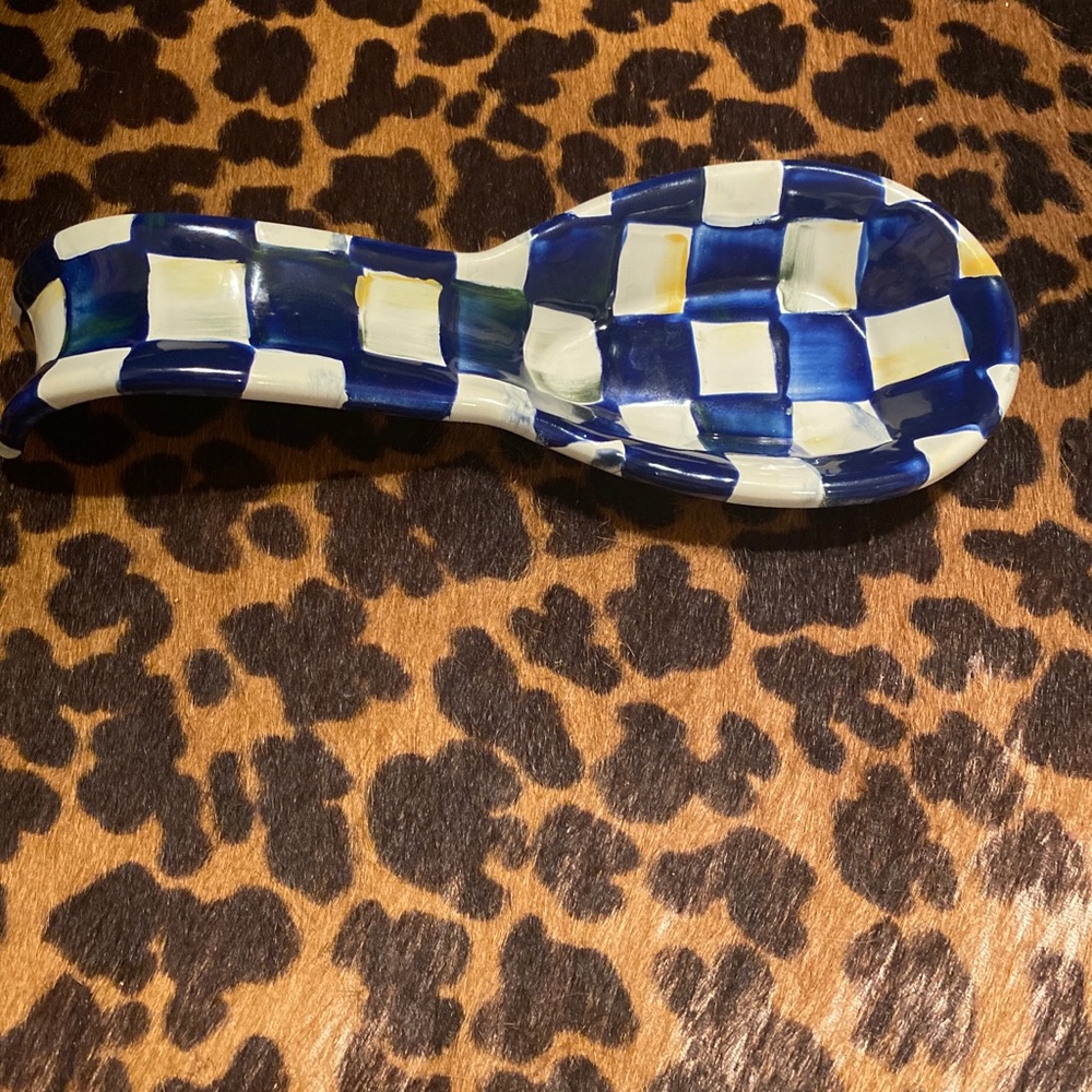 Mackenzie Childs Royal Check Spoon Rest